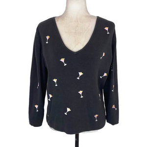 Deane & White black martini sweater